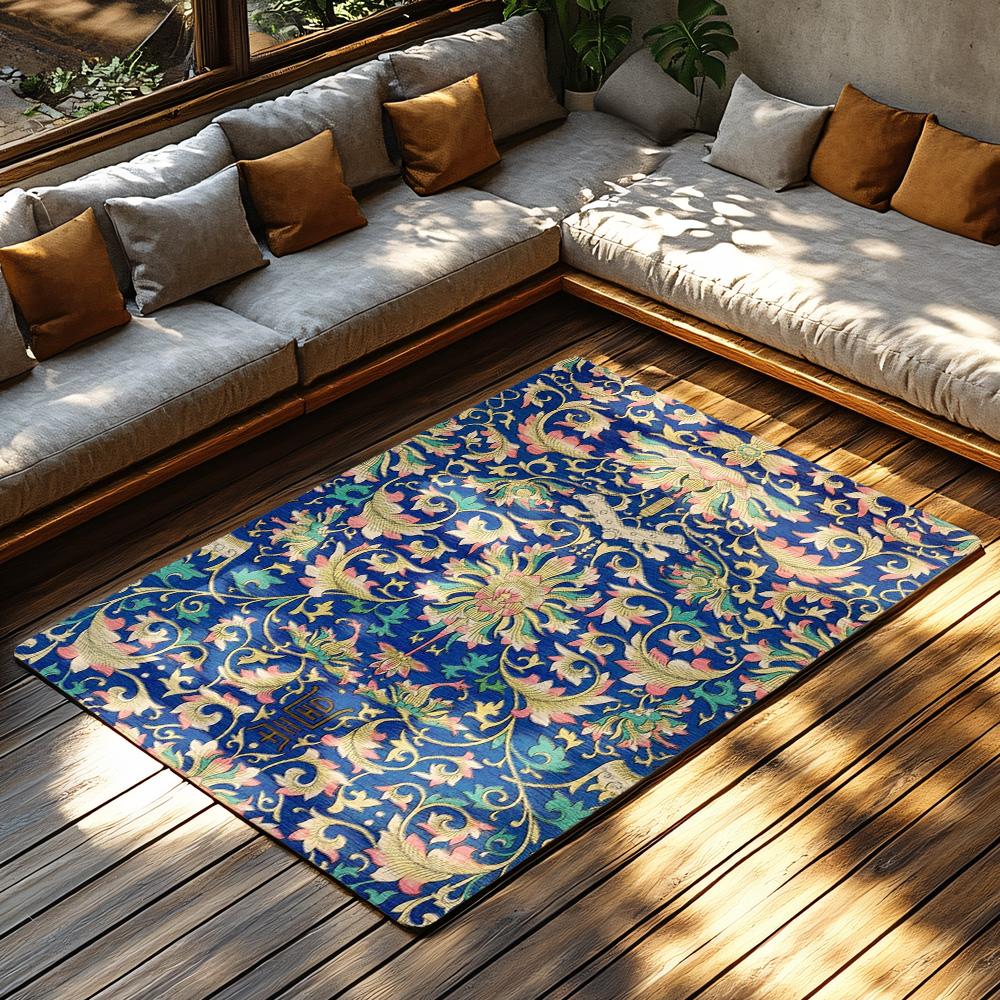 Floral Area Rug Vintage Persian Style Non Slip Home Decor Living Room Carpet Bedroom Floor Mat Bohemian Rugs
