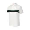 Fila Tennis Fashion Retro Comfortable Simple Striped Versatile Casual Sports Polo Shirt Men Tops Jade-White A11M533105F-WT