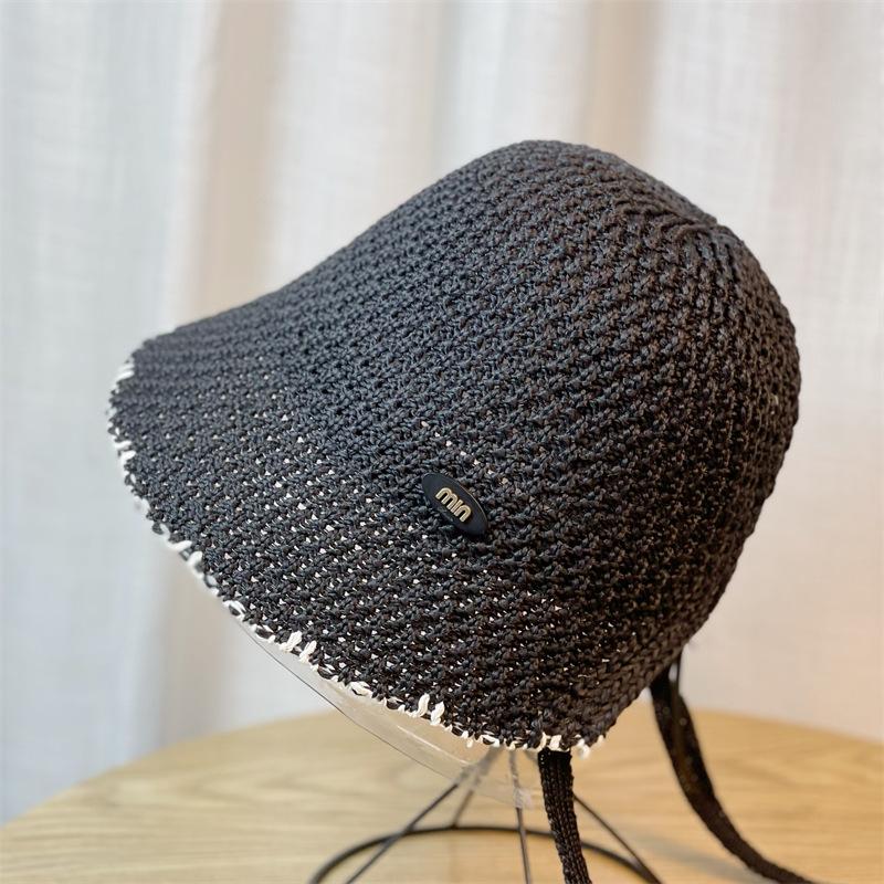 

Hollowedout Fisherman Black Hat Womens Summer Sun Protection Hat Outdoor чорний