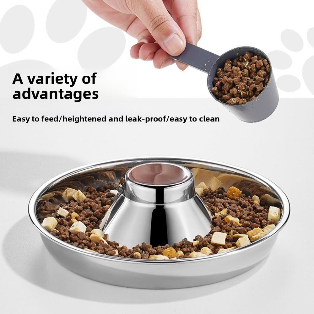 New Stainless Steel Pet Food Bowl Multi-size Large Capacity Slow Feeder Bowl Durable Easy Clean Dog Feeding Bowl for Puppy Cats