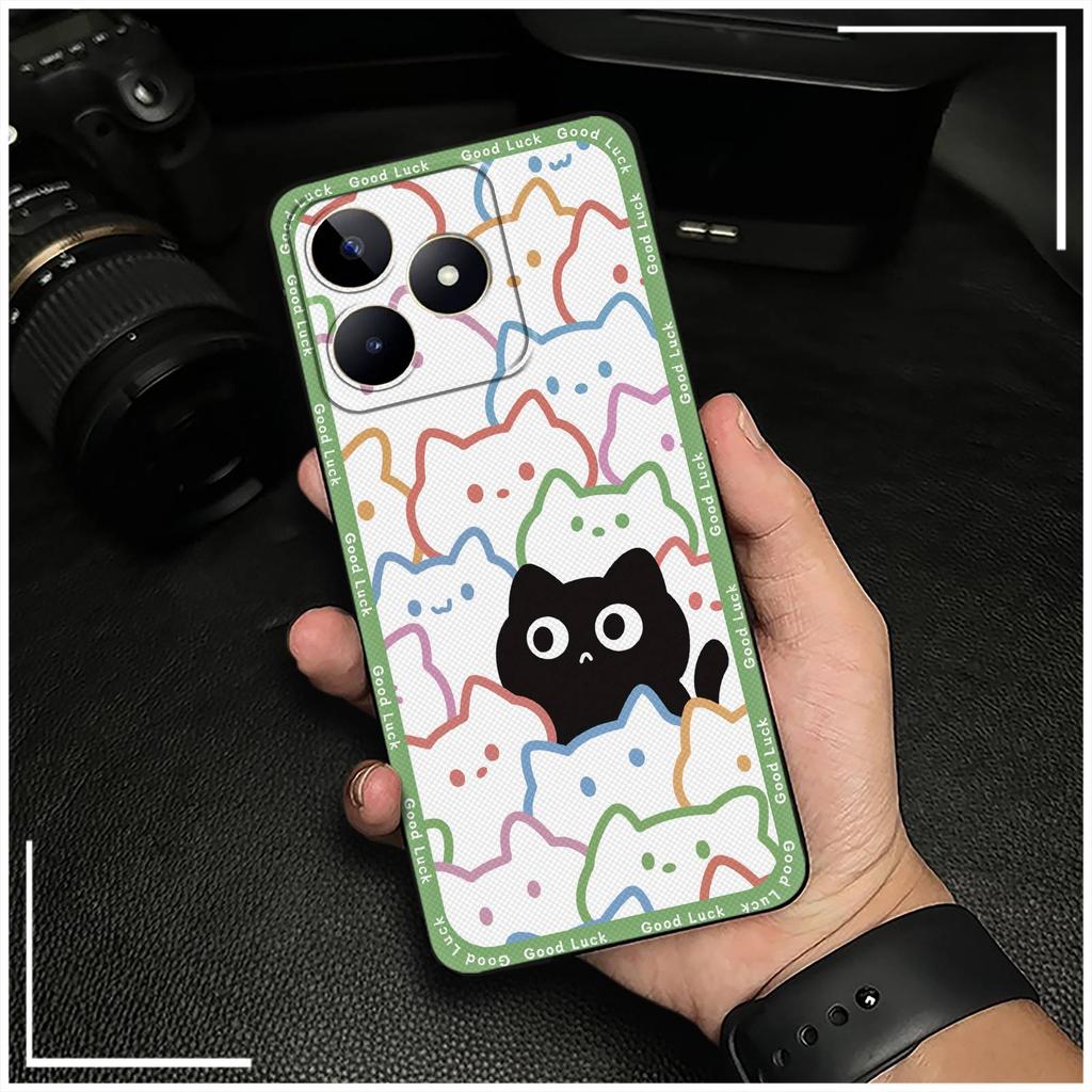 Phone Pouch TPU Phone Case For Realme C53/Narzo N53/Note50/C51/C51S Full Wrap Cartoon Protective Durable Anti-dust Cute