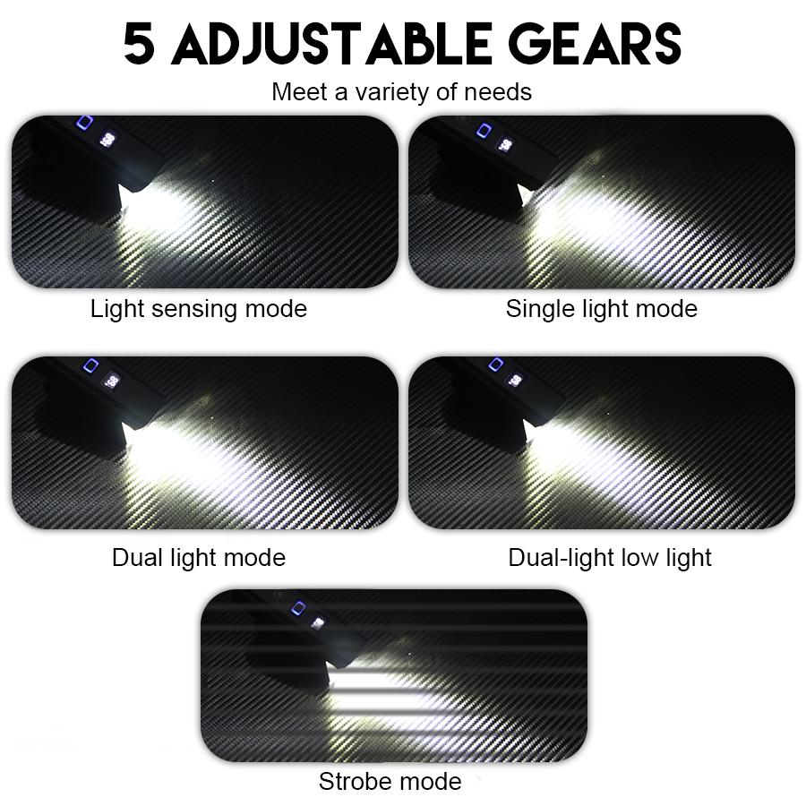 Nové USB dobíjecí LED světlo na kolo, přední světlo na kolo 5-režimové světlo pro jízdu, horské, silniční, pro cyklistické nadšence