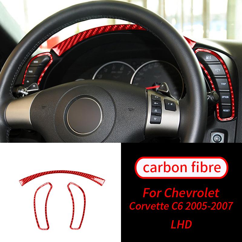 

Для Chevrolet Corvette C6 05-07 3PCS Real Carbon Fiber Instrument-Sticker Trim Аксессуары для салона автомобиля Салон автомобиля B