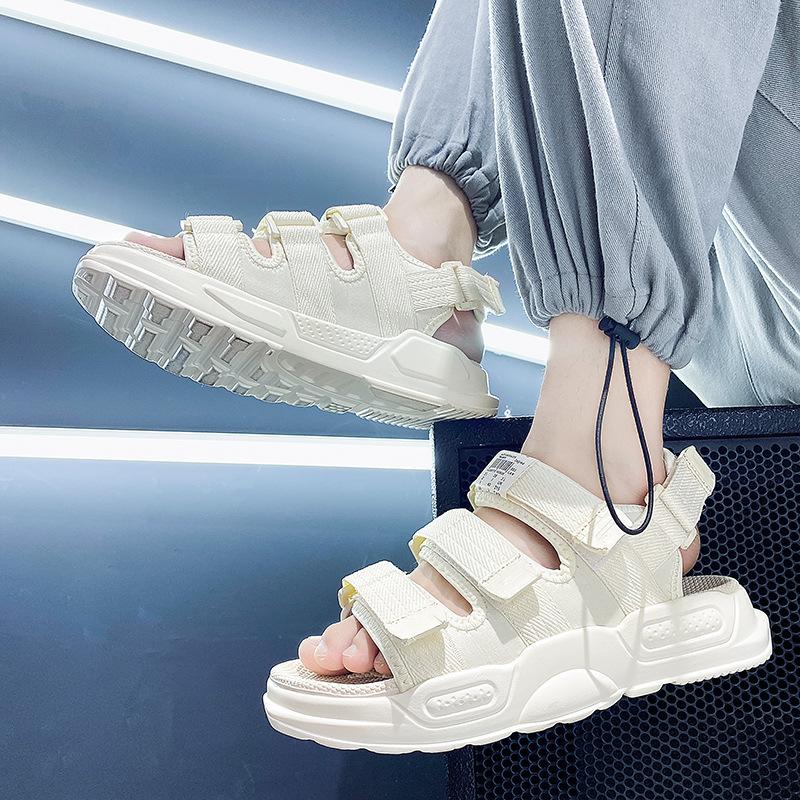 

Сандалі чоловічі 2025 літо новий тренд універсальні чоловічі для активного відпочинку спортивні зносостійкі пляжні для ходьби по воді холодні шльопанці 44 бежевий