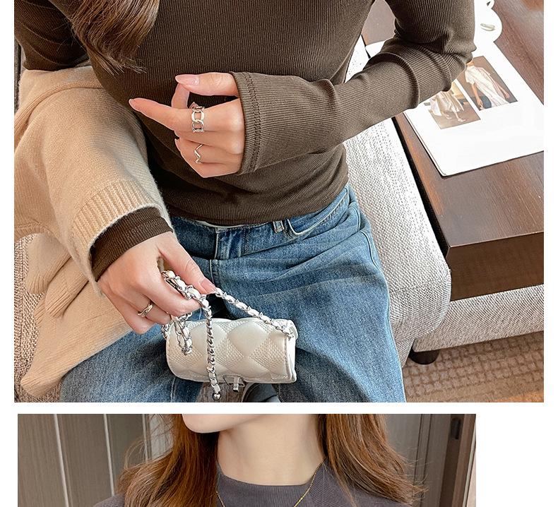 2024 Women's Ribbed Raglan Sleeve Semi-High Neck Base Layer Shirt