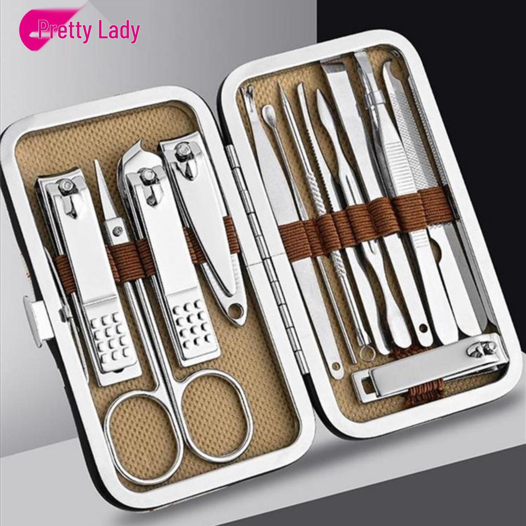 

Charming Lady Portable 13-Piece Manicure Nail Art Tool Set