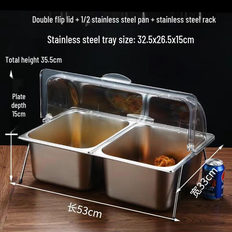 Zhebu Stainless Steel Rectangular Food Display Tray