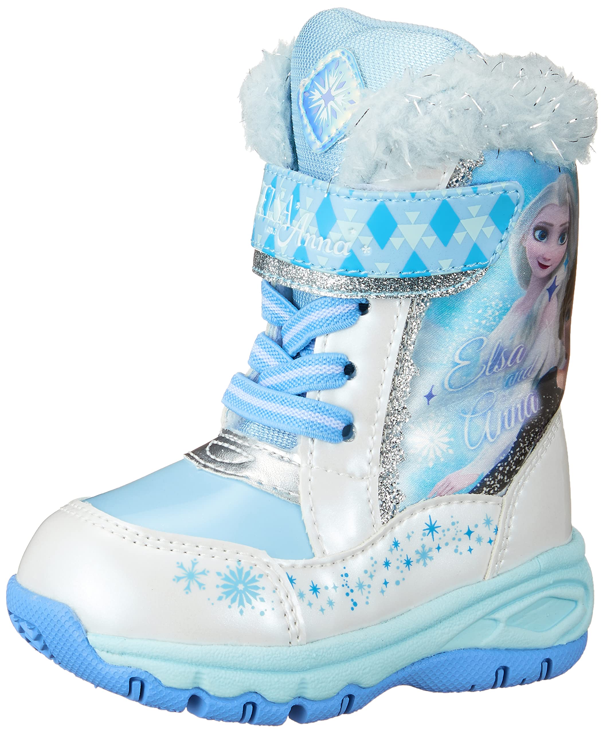 

Чоботи Frozen DN 2E [Disney], Водонепроникні, Морозостійкі, Чарівні, Ельза, 13-18см, Для дівчаток, Дитячі, WC041E, Білий/Сакс, 13.0 см,