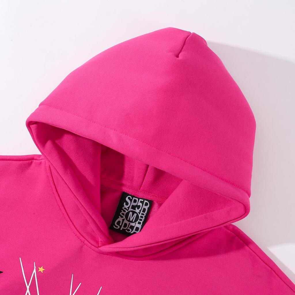 Unisex Spinnennetz Schaumstoffdruck Hip Hop Lockerer Fit Samt Hoodie Set