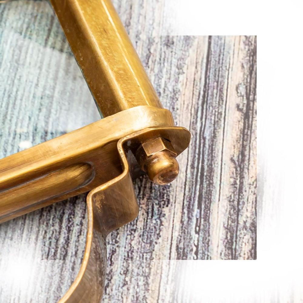 Nautical Brass Red Handled Magnifying Glass Reading Magnifier