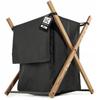 KADAX Cesto para la Ropa Negro de Madera Plegable Contenedor Grande Eco 39L