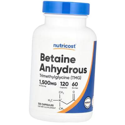 Бетаїн безводний, Betaine Anhydrous 1500, 120 капс (72647067)