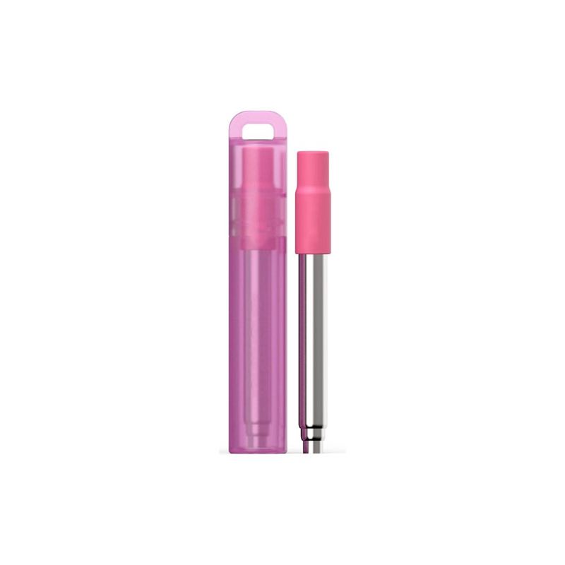 Wholesale Portable Metal Telescopic Straw Eco-friendly Stainless Steel Collapsible Straw With Case Brush розы красного