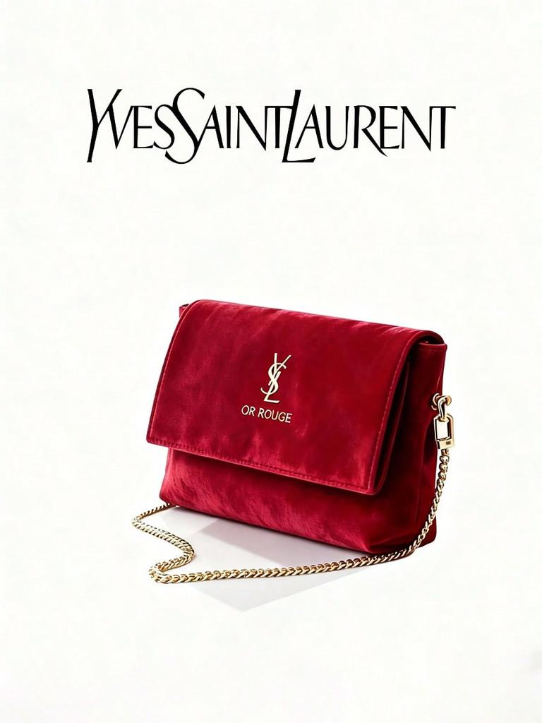 Rote Klappe Make-up Umhängetasche - Premium Leder Make-up Tasche, Luxus Aufbewahrungstasche