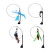 Plastic Sucker Wire Cat Teaser Stick With Suction Cup Cat Playing Teaser Wand Toy  Relieve Boredom
