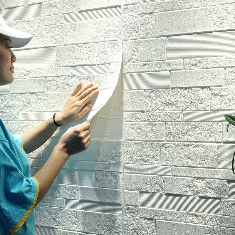 5-15PCS 35*35cm Kitchen Decorations Room Decoration Adhesive Paper for Wall Papers Home Decor 3d Panel Wall Sticker Wallpaper