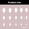 24 szt. Migdałowe Kocie Oko Sztuczny Paznokieć Krótki Nakładany Paznokieć Pełne Krycie Akrylowy Sztuczny Paznokieć Na Imprezy i Święta