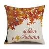 Thanksgiving Linen Pillow Case Autumn Pumpkin Print Supply Pillow Cushion Cover Premium Durable Quality Useful