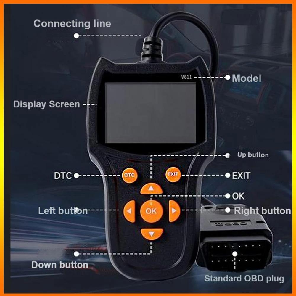V611 Car Inspection Tool, Car Fault Diagnosis Instrument, Engine Fault Detection Instrument