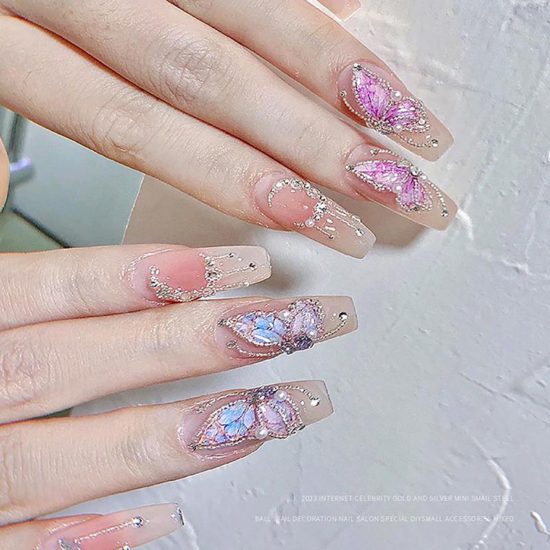 6 Grids/Box  Nail Art Mini Metal Caviar Beads Steel Beads 3D Design Diy