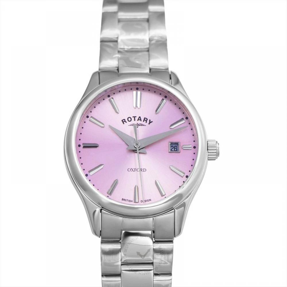 

Rotary Quartz Pink Dial Stainless Steel Ladies Watch