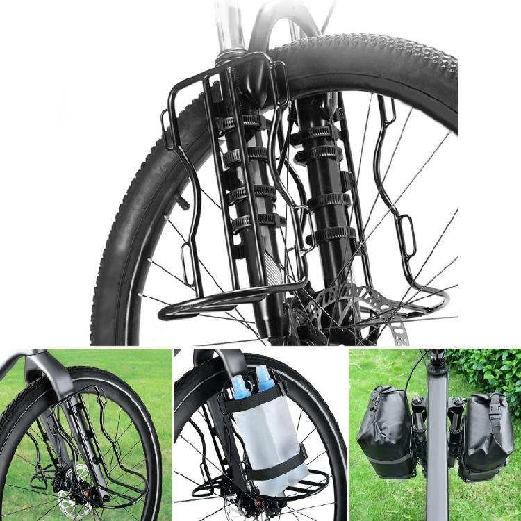 Light Weight Metal Bicycles Front Fork Rack Suitable For Various Models Perfect for Tourings Camping and Daily Commutes