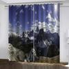 HUANZHUANG Curtains for Windows Living Room 3D Beautiful Landscape Scenery Blackout Curtains for Bedroom 2 Panels Boys Girls