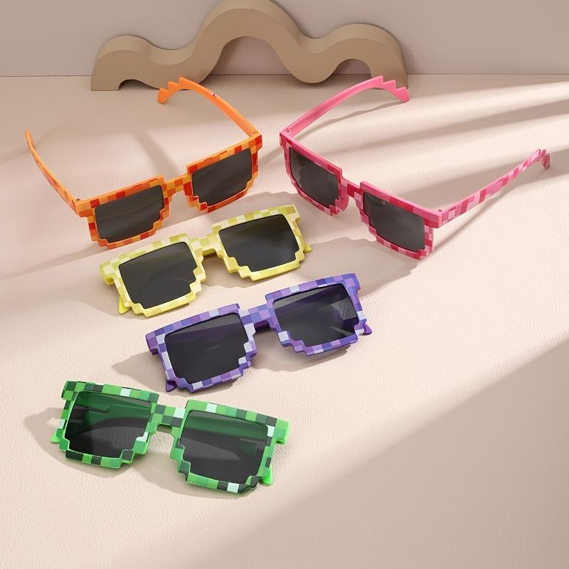 5 Pairs of Colorful Cute and Cool Fashion Glasses for Men and Women - Suitable for Parties, Pranks and Gatherings