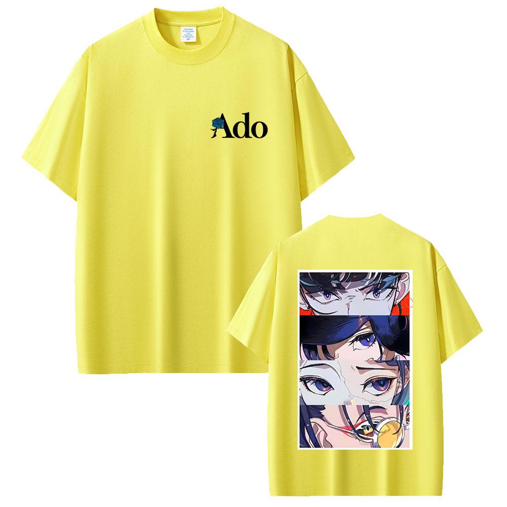 Ado Graphic Tshirt Unisex Women Clothing Fashion Japanese Style Tshirts Unisex Casual Cotton Vintage T Shirts Hip Hop Streetwear