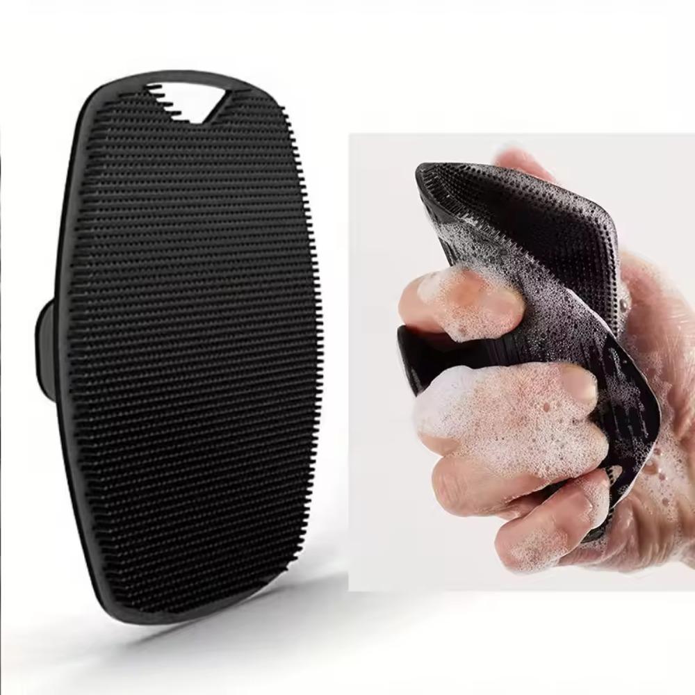 1Pc Exfoliating Silicone Brush Cleanser No Slip Handle Body Scrubber Cleans and Massages Skin Bathroom Accessories Bath Brush