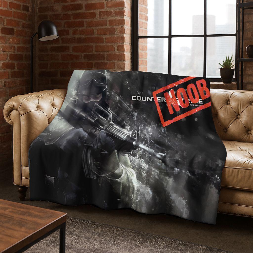 26 Style CS GO Game Counter Strike Gamer Flannel Blanket,Warm and Cozy Soft Throw Blanket for Home Bedroom Bed Sofa Cover Gift
