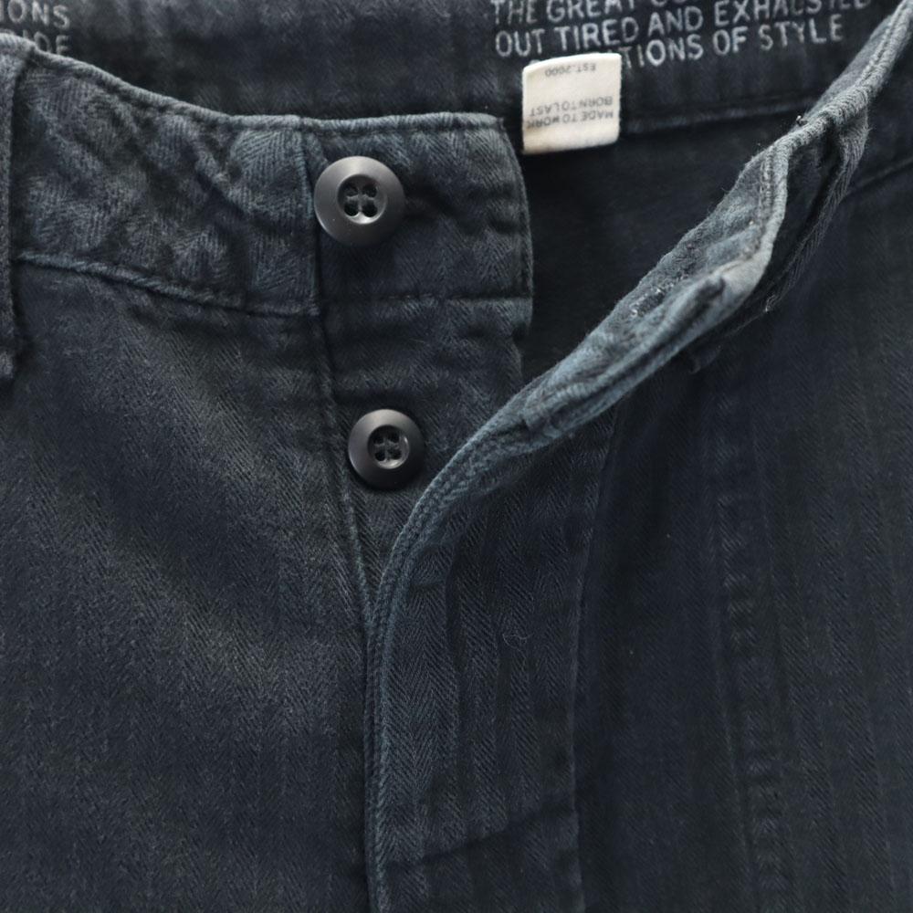 COOTIE Herringbone Button fly Long pants w30 Black series Men's Used