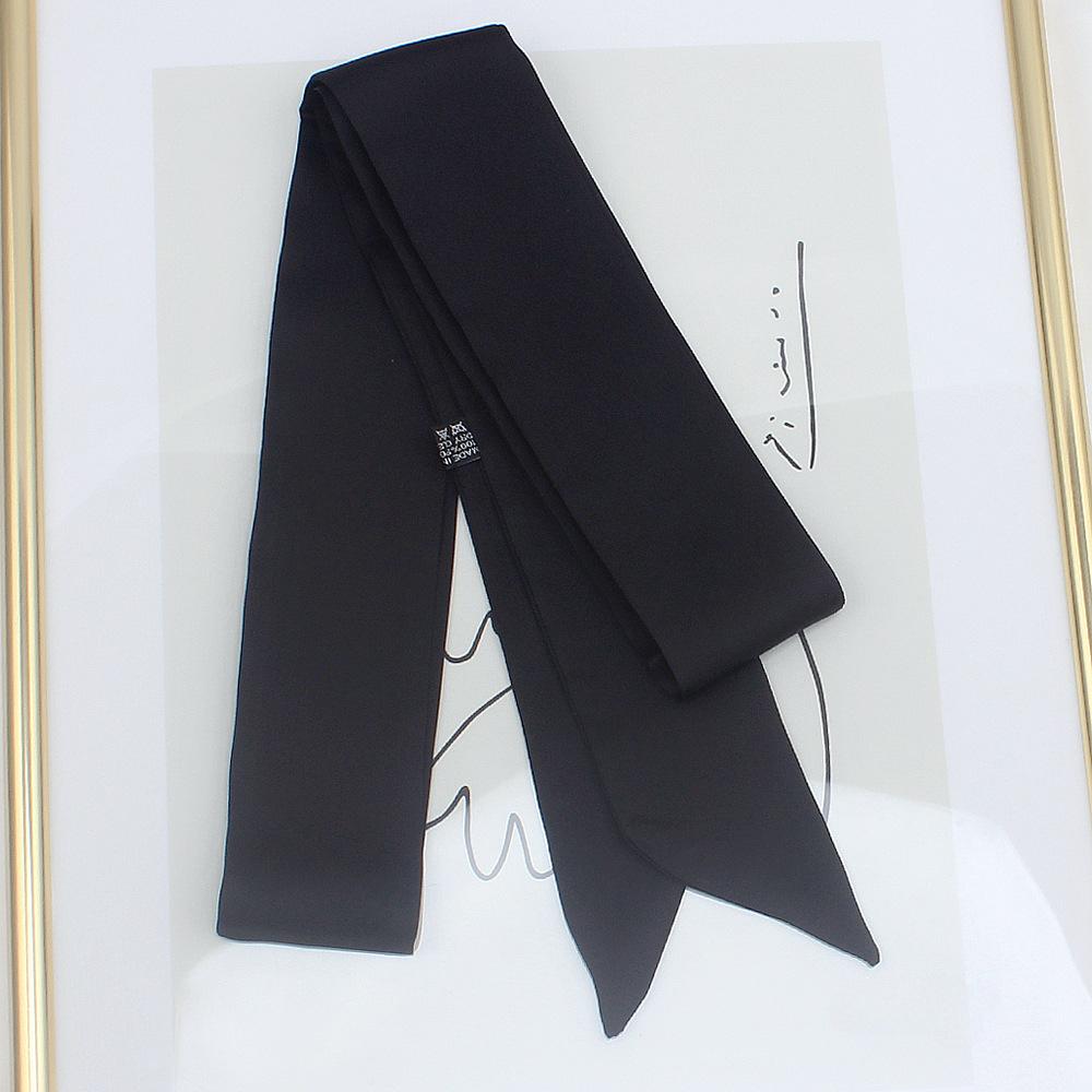 Long Skinny Hair Scarf For Women Silk Satin Headband Cute Neckerchief Solid Colors  Fashion Bag Scarves For Ladies 2024