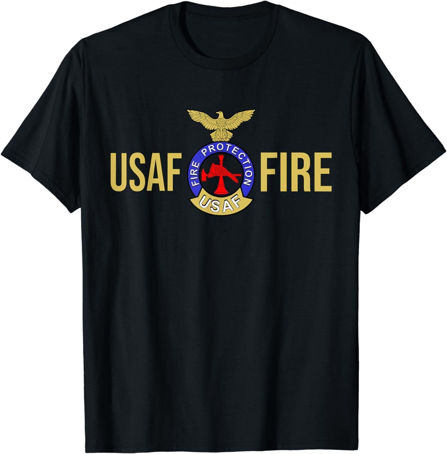 НОВЫЙ ОГРАНИЧЕННЫЙ Usaf Fire Usaf Fire Protection ВВС США Спасательная Футболка Мужская Женская Футболки Топ Топы Футболка M