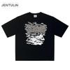 Streetwear Harajuku Print Tshirt Y2K Retro Unisex Hip Hop Mens Clothing Hip Hop Short Sleeve Top Cotton Fashion Korean Tee Goth
