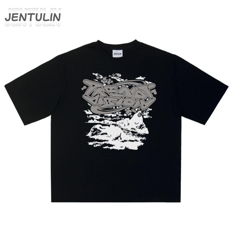 Streetwear Harajuku Print Tshirt Y2K Retro Unisex Hip Hop Mens Clothing Hip Hop Short Sleeve Top Cotton Fashion Korean Tee Goth