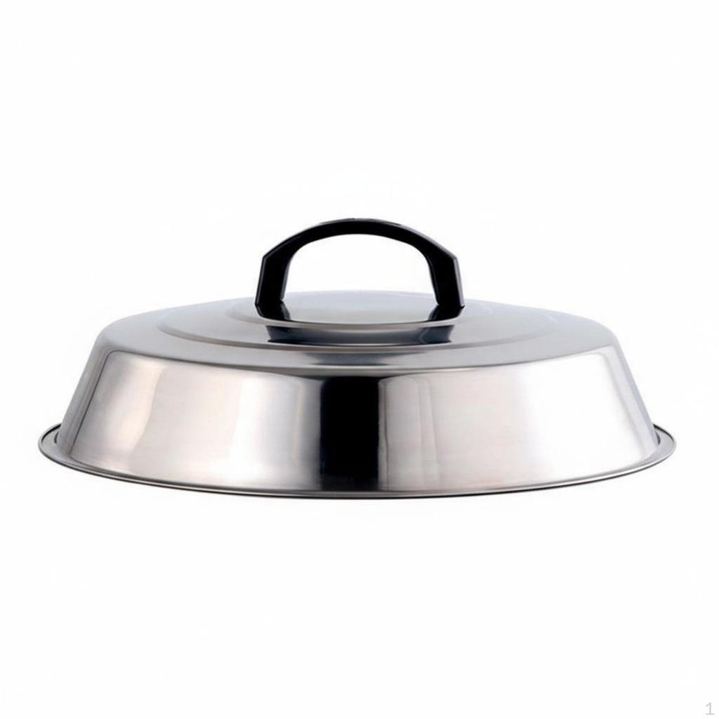 Stainless Steel Pot Lid Thickened Material Universal Wok Rust Resistant High Dome Pan Cover for