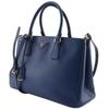 PRADA Galleria Tote Bag 2WAYShoulder Blue Safiano Women Used