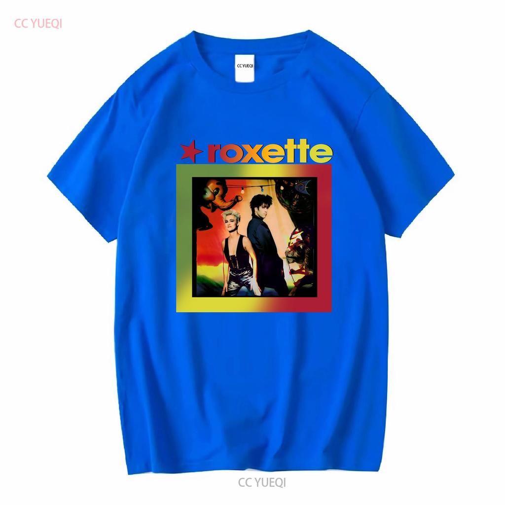 Vintage 90S Roxette World Tour1991 1992 Double Sided Print T Shirt White Size L Vintage Washed Unisex Soft Breathable
