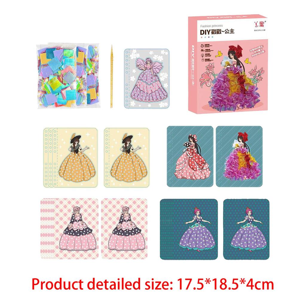 DIY Princess Dress Up Activity Book for Making Clothes Art Fashion Sticker Girls Toys