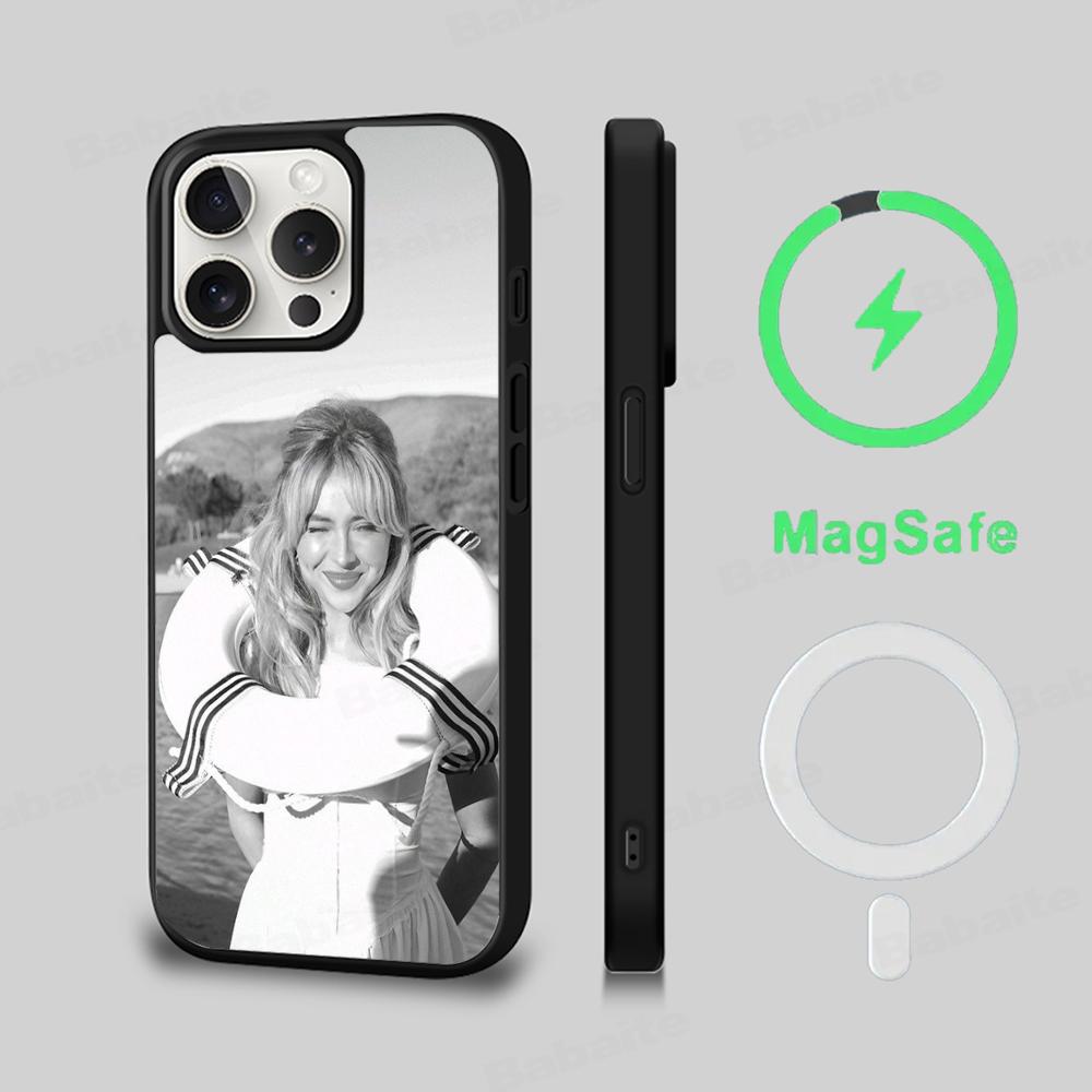 Singer S-Sabrina C-Carpenter Phone Case Magnetic Case For IPhone 16 14 13 12 11 15 Pro Max Plus For Magsafe Wireless Charge