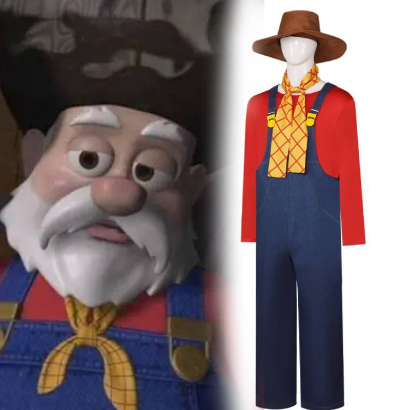 Toy Story Stinky Pete The Prospector Cosplay Costume With Polyester Fabric For Halloween Role Play