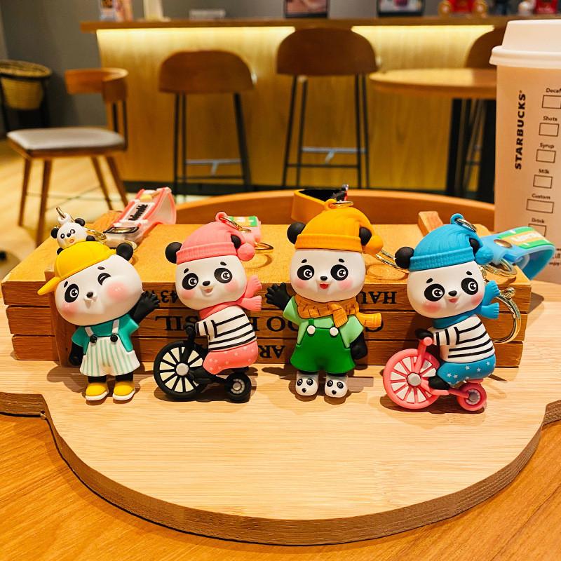 Adorable Creative Panda Keychain Cute Cartoon Key Ring For Women Backpack Accessory