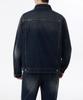 Musinsa Standard Big Brush Relaxed Denim Trucker Jacket [Dark Blue]