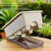 Rectangular Self Watering Planter Box UV Resistant Plastic Window Box with Drainage Tray for Outdoor Porch Green Planting