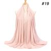 women plain bubble pearl chiffon scarf Head hijab wrap solid shawls headband foulard femme muslim hijabs stores