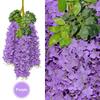 Artificial Wisteria Vine - Violet Hanging Flowers for Ceiling & Wedding Decoration