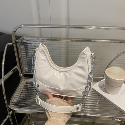 Large Capacity Casual Solid Color New Fashion Chain Retro High-grade Texture Single Shoulder Crossbody Underarm Dumpling Bag