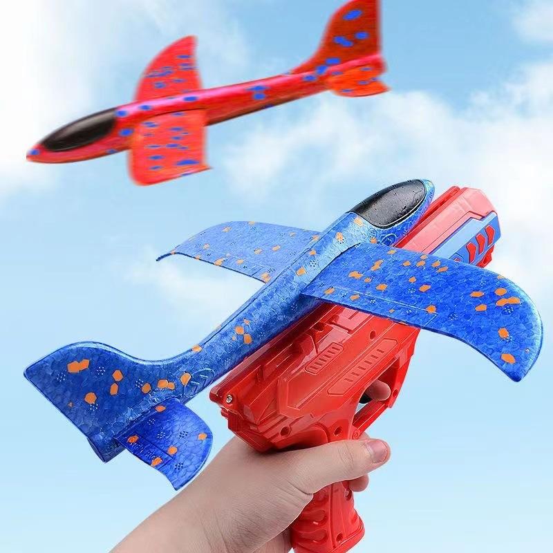Children'S Outdoor Ejection Aircraft Toys Foam Aircraft Oy Gun Parent-Child Outdoor Games Toys Children'S Gifts Flying Toy