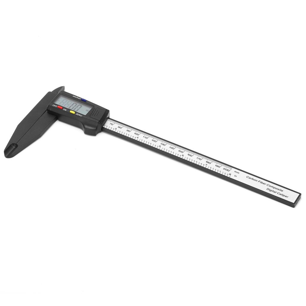 200mm Carbon Electric Digital Caliper Ruler with Large LCD Screen Metric Inch Conversion